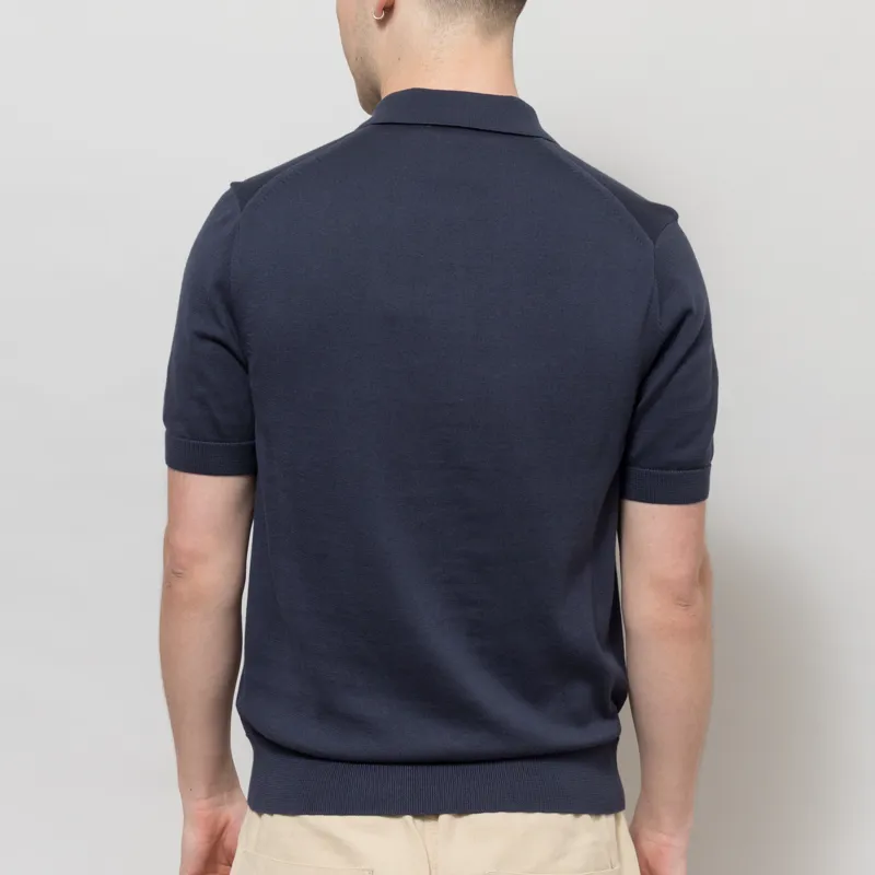 Fred Perry Cotton Knitted Shirt Dark Airforce-2