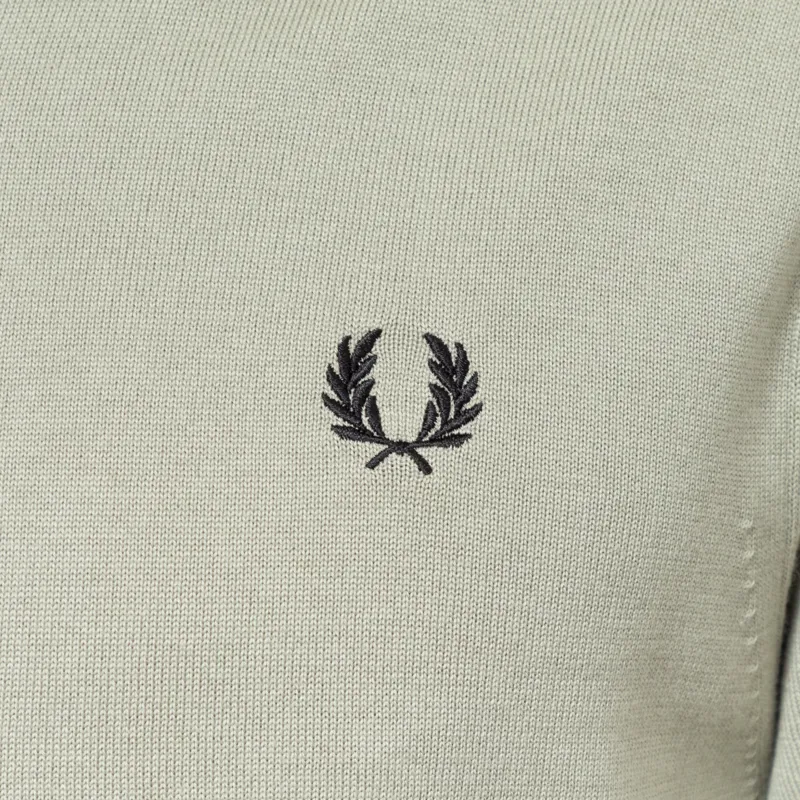 Fred Perry Cotton Knitted Shirt Seagrass-7