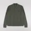 Fred Perry Button Through Knitted Shirt Laurel Wreath Green