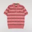 Fred Perry Striped Rib Knitted Shirt Putty Pink