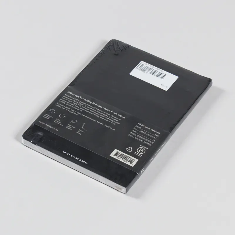 Karst Softcover Blank Notebook A5 Black-1