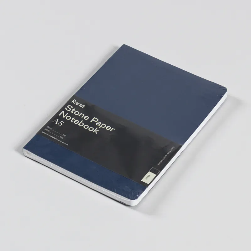 Karst Softcover Blank Notebook A5 Navy