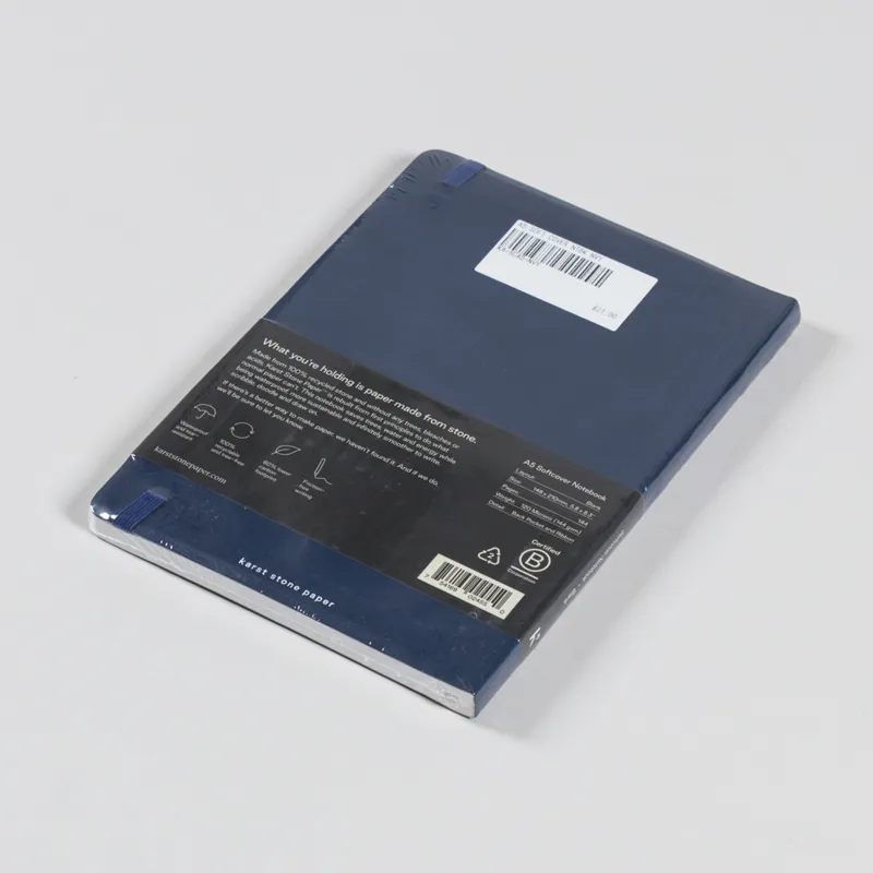 Karst Softcover Blank Notebook A5 Navy-1