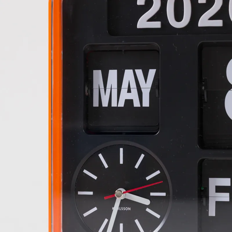 Karlsson Mini Flip Wall Clock Orange-5