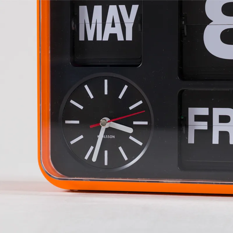 Karlsson Mini Flip Wall Clock Orange-6