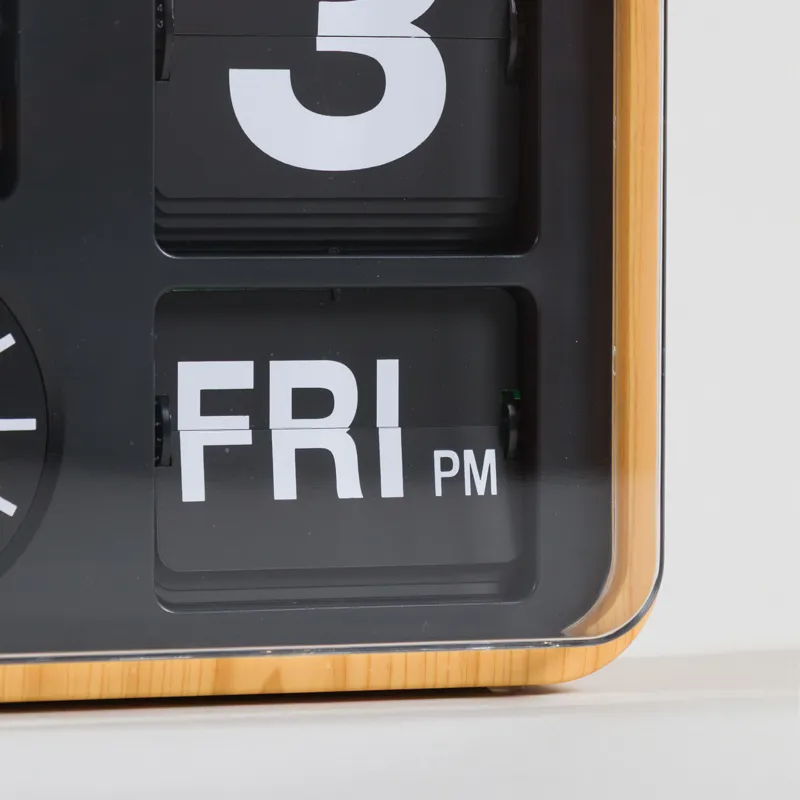 Karlsson Mini Flip Wall Clock Light Wood Veneer-8