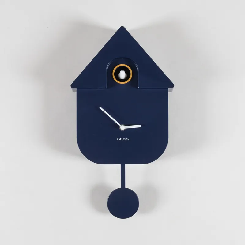 Karlsson Modern Cuckoo Wall Clock Dark Blue