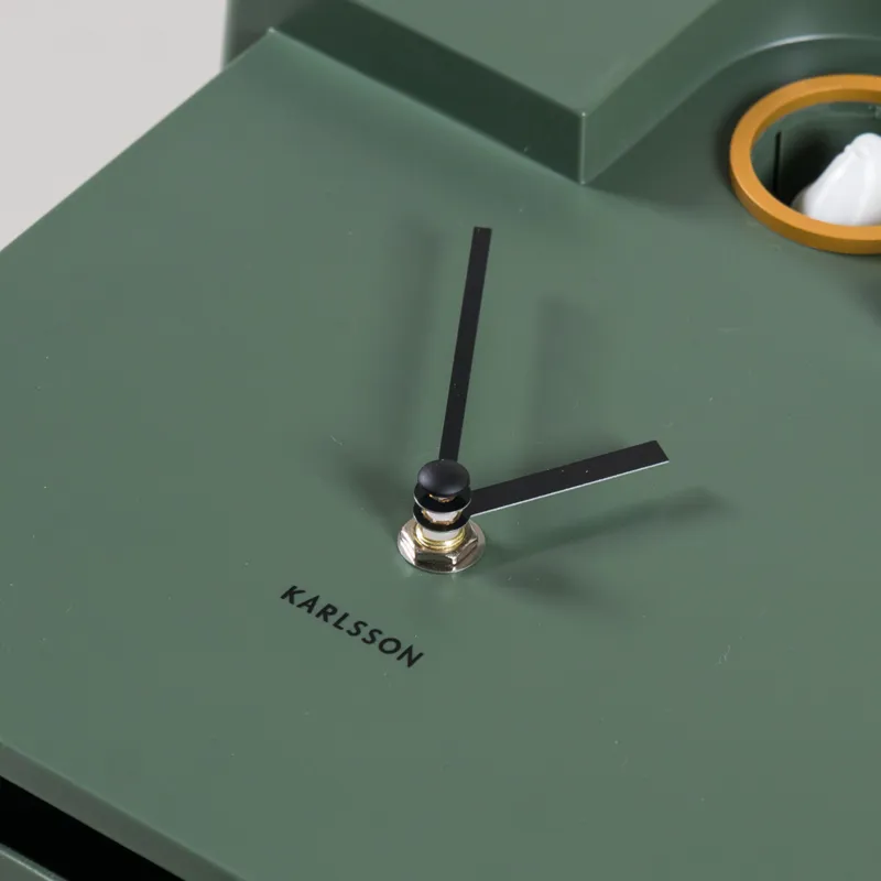 Karlsson Modern Cuckoo Wall Clock Jungle Green-4
