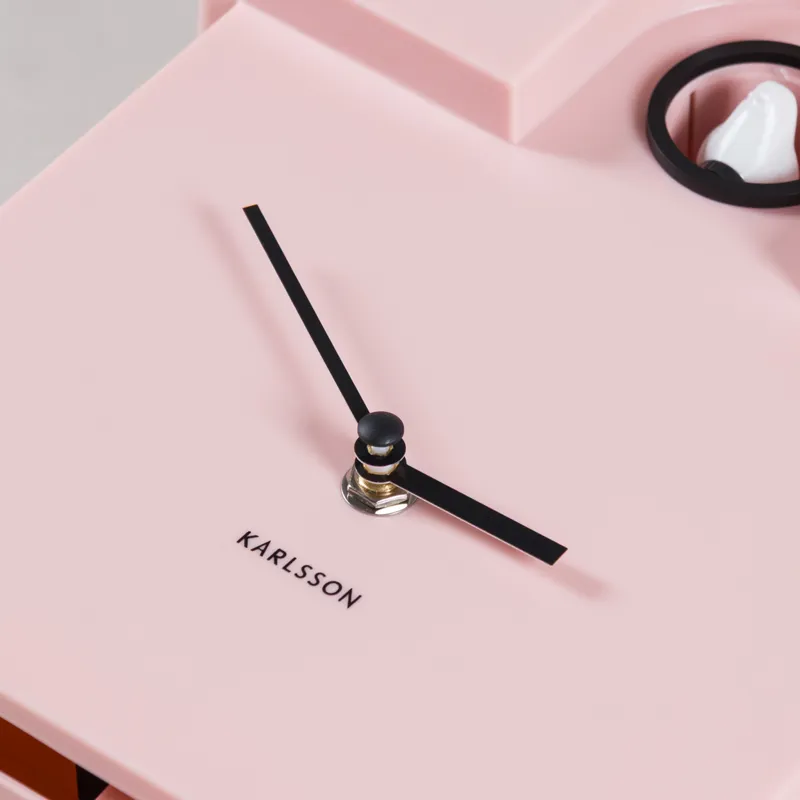 Karlsson Modern Cuckoo Wall Clock Soft Pink-5