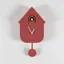 Karlsson Modern Cuckoo Wall Clock Ochre Red