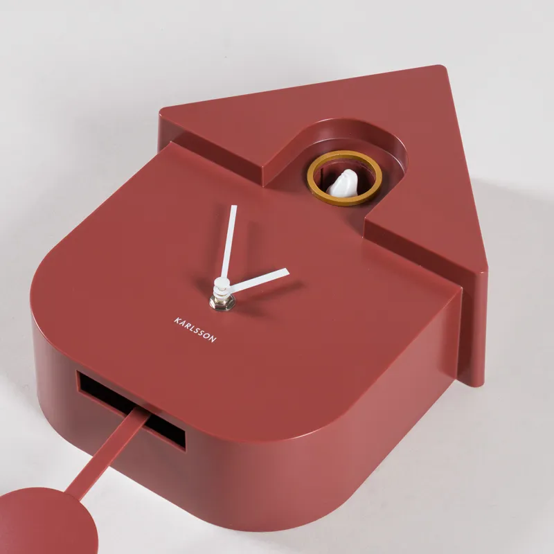Karlsson Modern Cuckoo Wall Clock Ochre Red-2