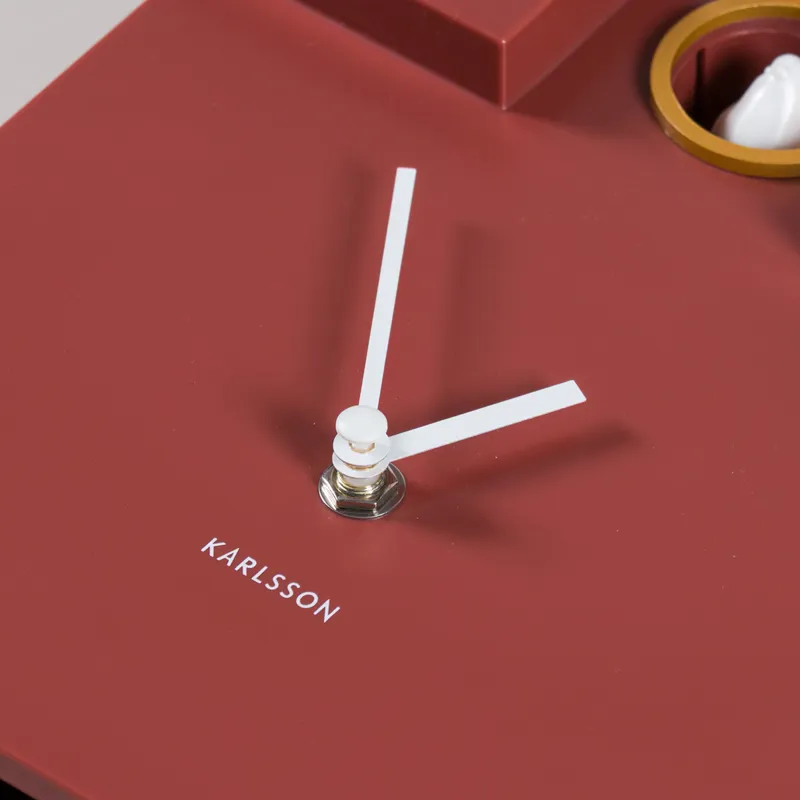 Karlsson Modern Cuckoo Wall Clock Ochre Red-5