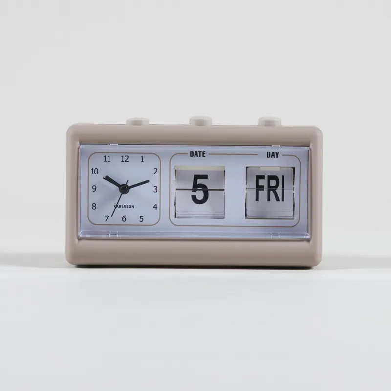 Karlsson Alarm Clock Data Flip Dark Grey-2