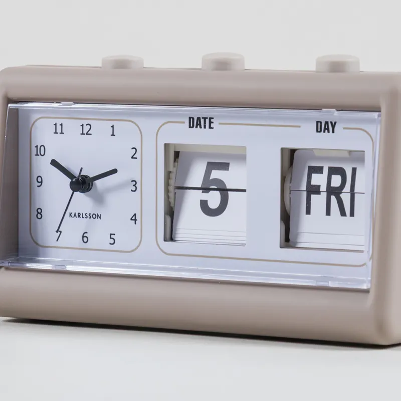 Karlsson Alarm Clock Data Flip Dark Grey-1