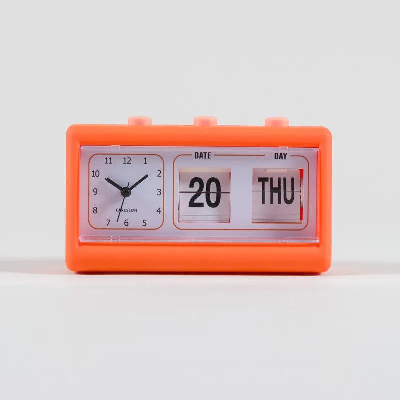 Karlsson Alarm Clock Data Flip Bright Orange-3