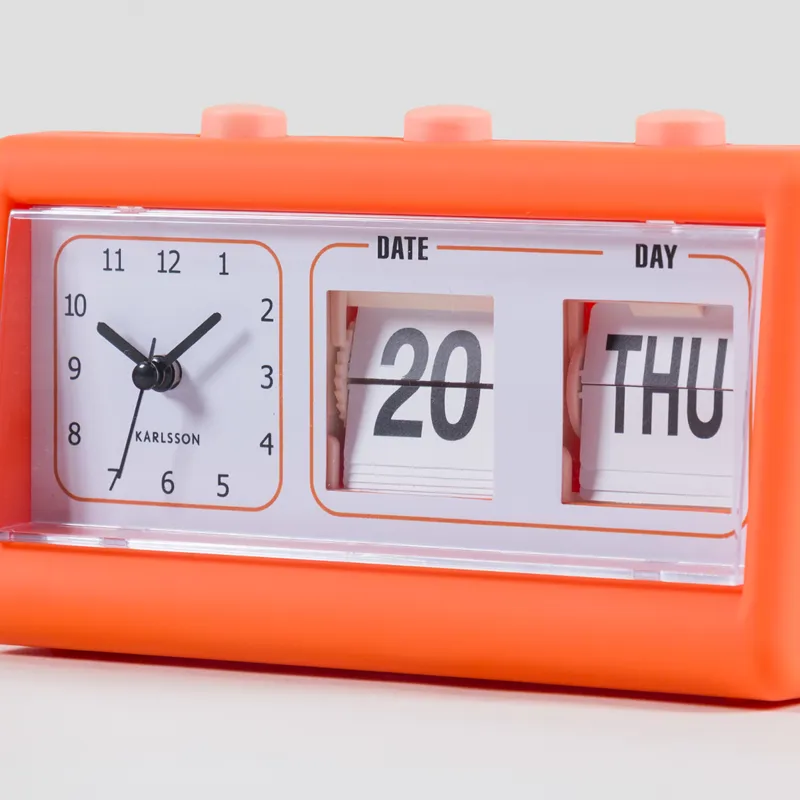 Karlsson Alarm Clock Data Flip Bright Orange-1