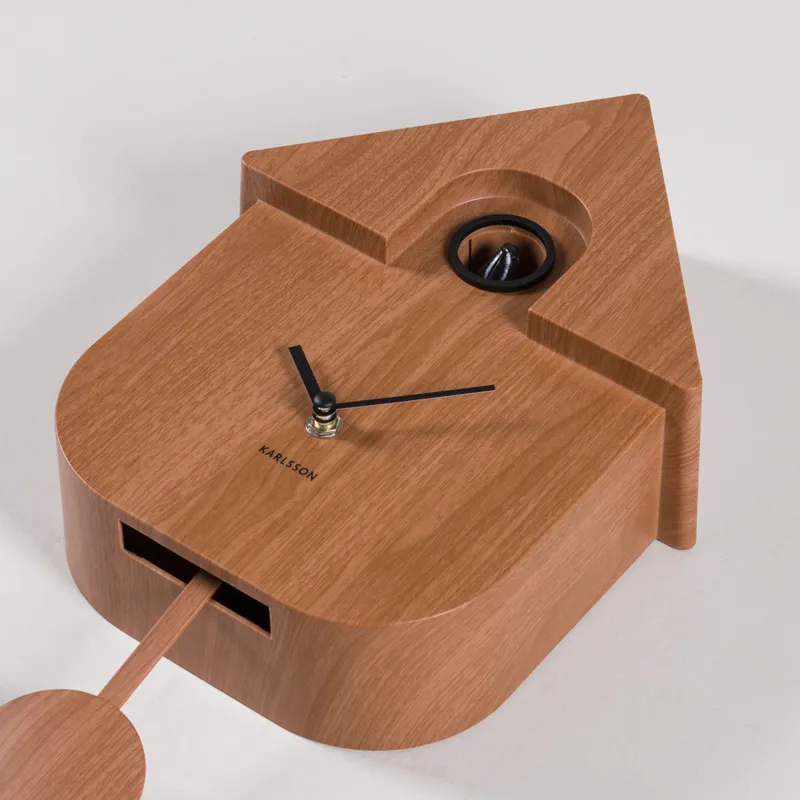 Karlsson Modern Cuckoo Wall Clock Dark Wood Print-2