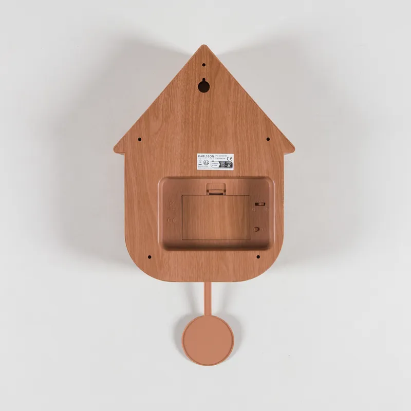Karlsson Modern Cuckoo Wall Clock Dark Wood Print-1