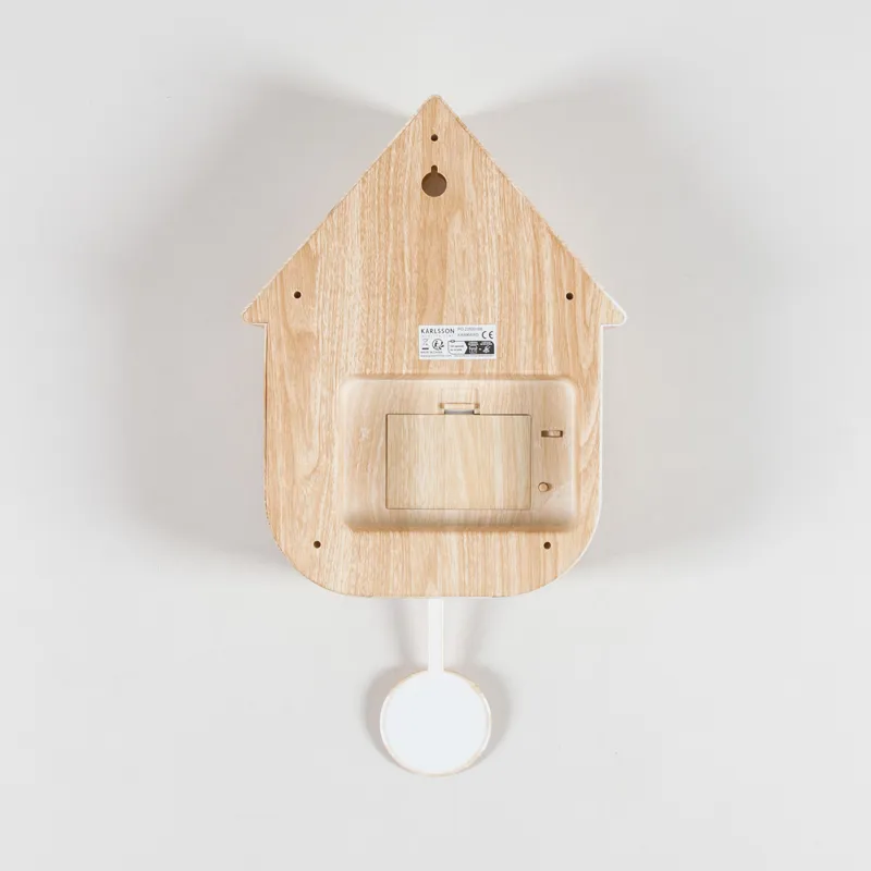 Karlsson Modern Cuckoo Wall Clock Light Wood Print-1