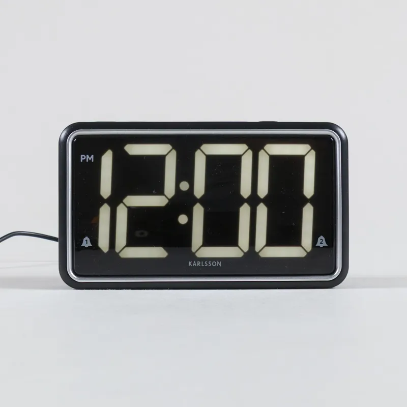Karlsson New Retro Alarm Clock Black