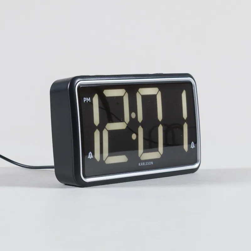 Karlsson New Retro Alarm Clock Black-3