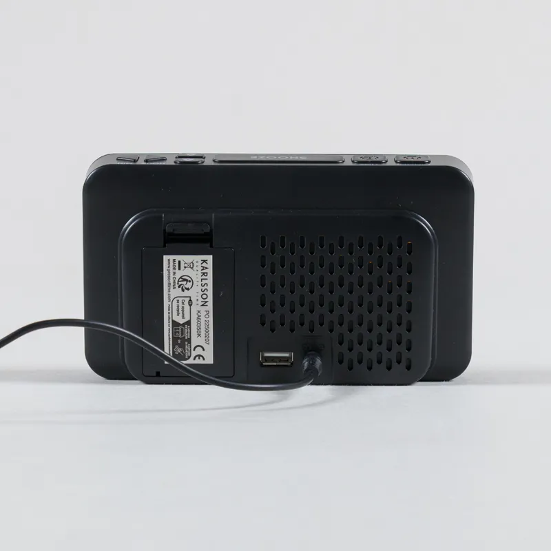 Karlsson New Retro Alarm Clock Black-1