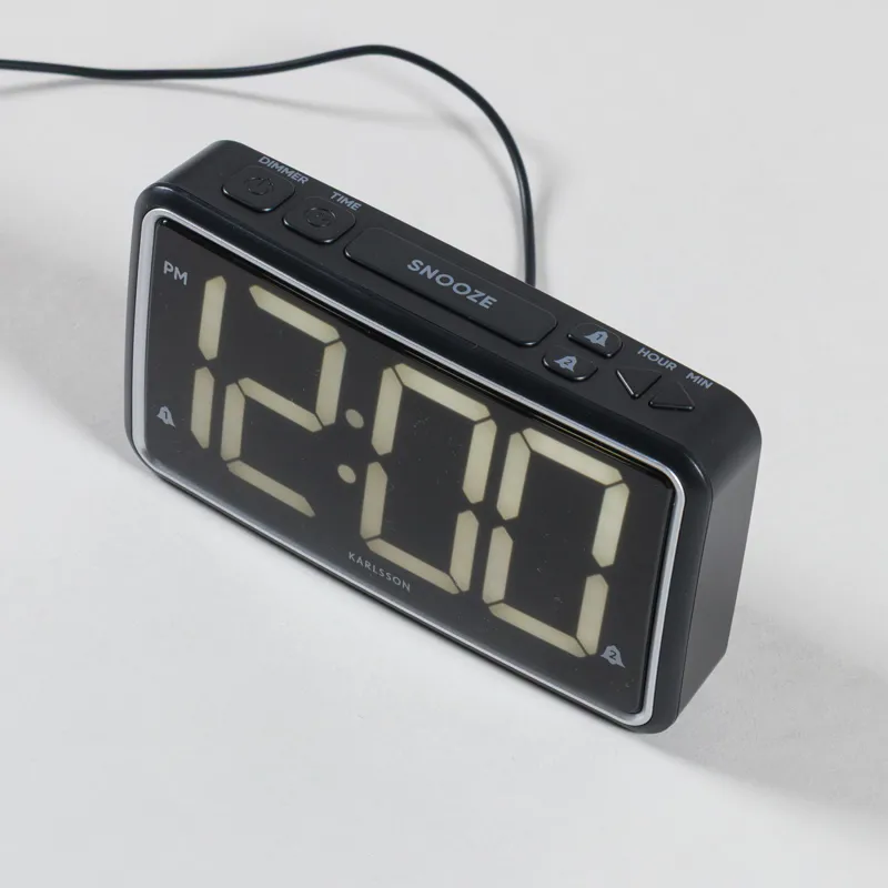 Karlsson New Retro Alarm Clock Black-4