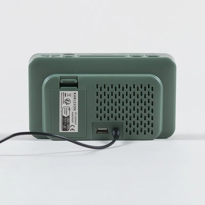 Karlsson New Retro Alarm Clock Jungle Green-1