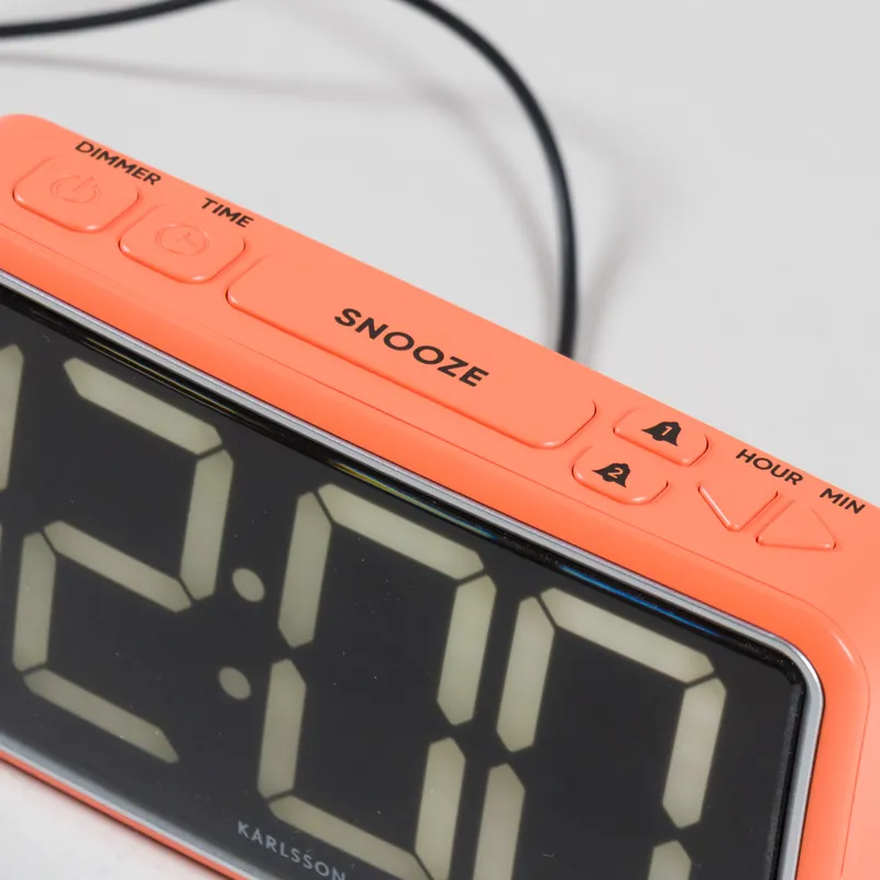 Karlsson New Retro Alarm Clock Bright Orange-5