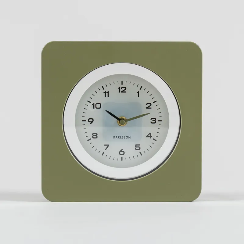 Karlsson New Vintage Wall Clock Army Green-1