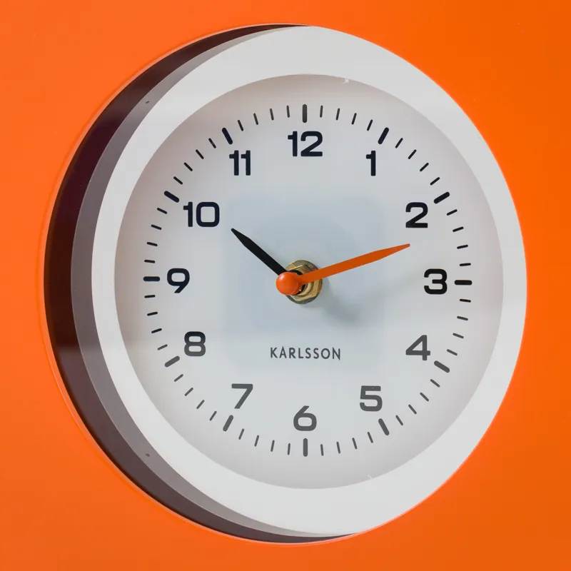 Karlsson New Vintage Wall Clock Bright Orange-5