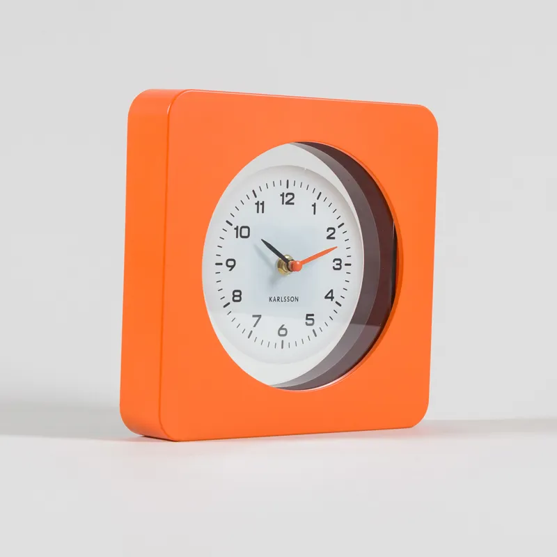 Karlsson New Vintage Wall Clock Bright Orange-2