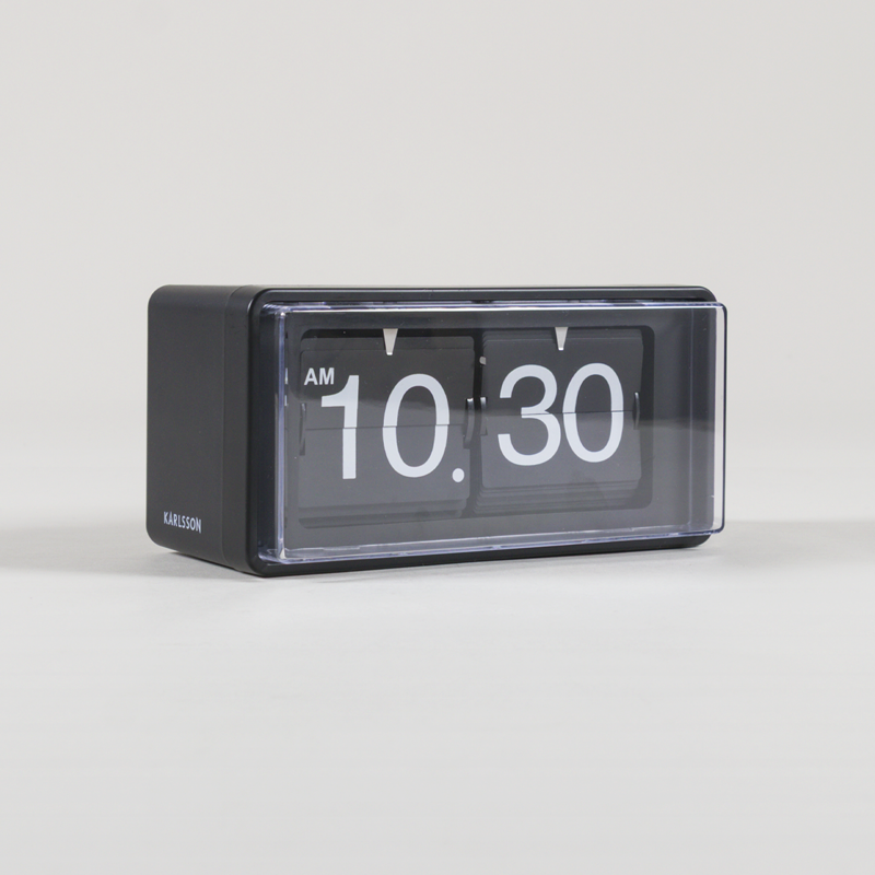 Karlsson Retro Boxed Flip Wall/Table Clock Black-2