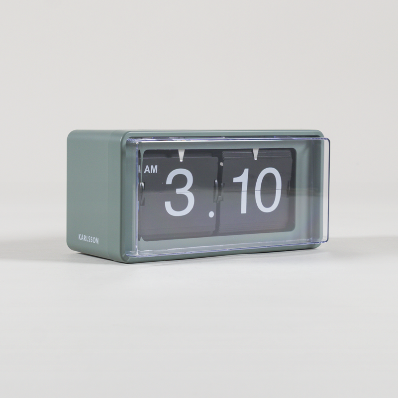 Karlsson Retro Boxed Flip Wall/Table Clock Jungle Green-2