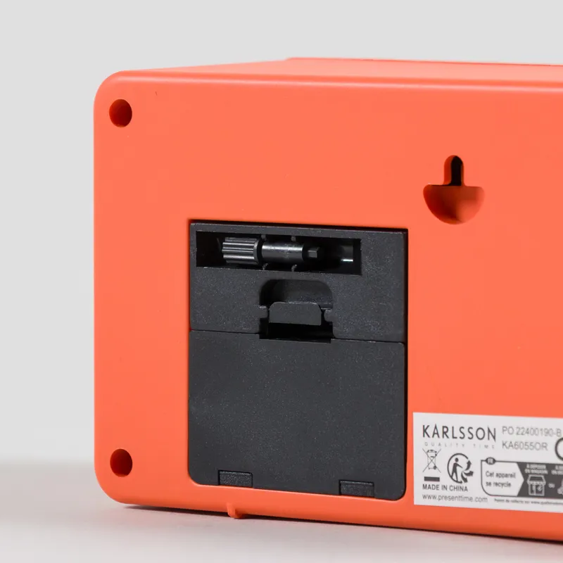 Karlsson Retro Boxed Flip Wall/Table Clock Bright Orange-7