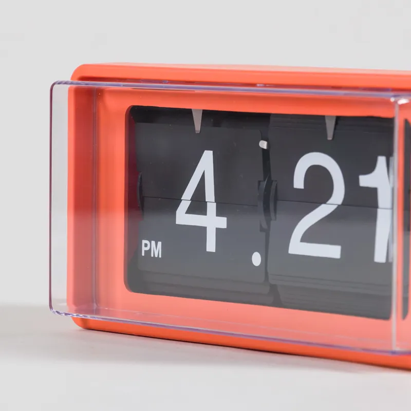 Karlsson Retro Boxed Flip Wall/Table Clock Bright Orange-5
