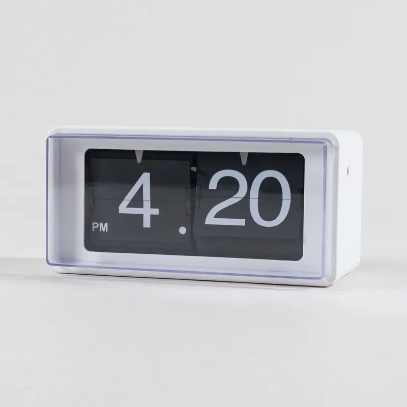 Karlsson Retro Boxed Flip Wall/Table Clock White