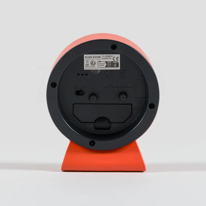 Karlsson Cool Retro Alarm Clock Bright Orange-5