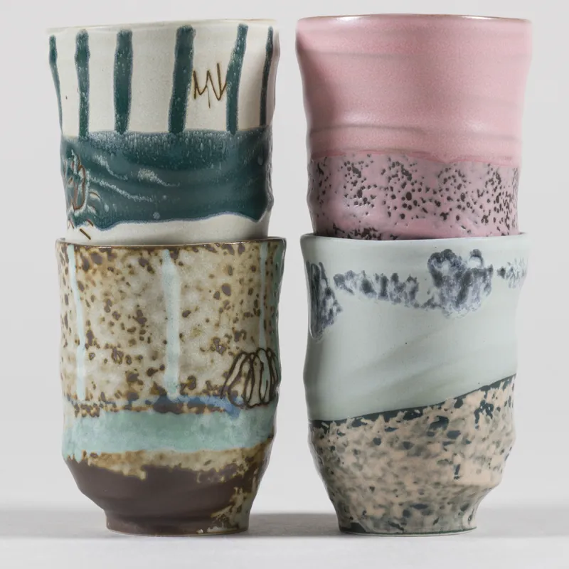 HKLIVING Artist Ceramics Coffee Mugs 4 Pack-1