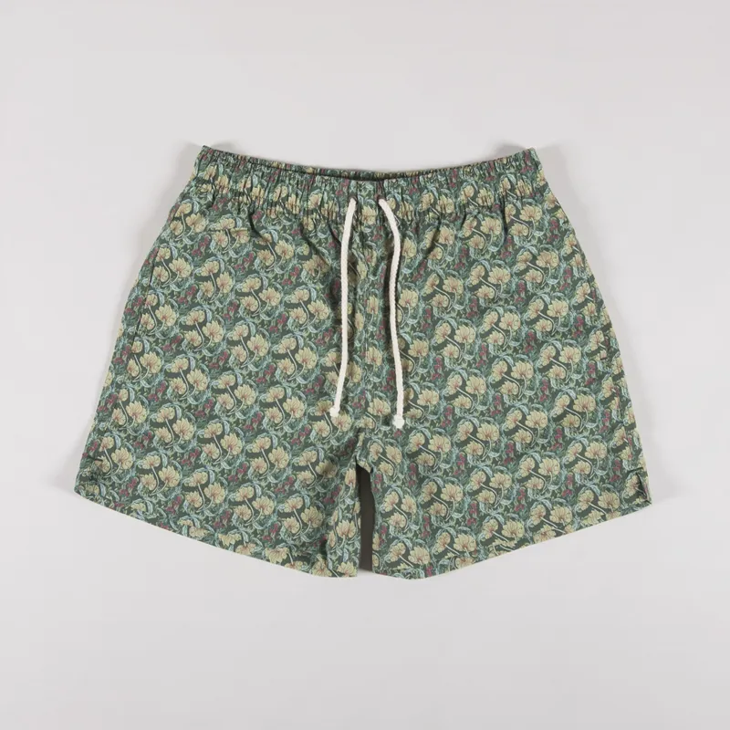 Pompeii Flower Swim Trunks Khaki