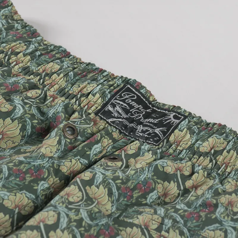 Pompeii Flower Swim Trunks Khaki-4
