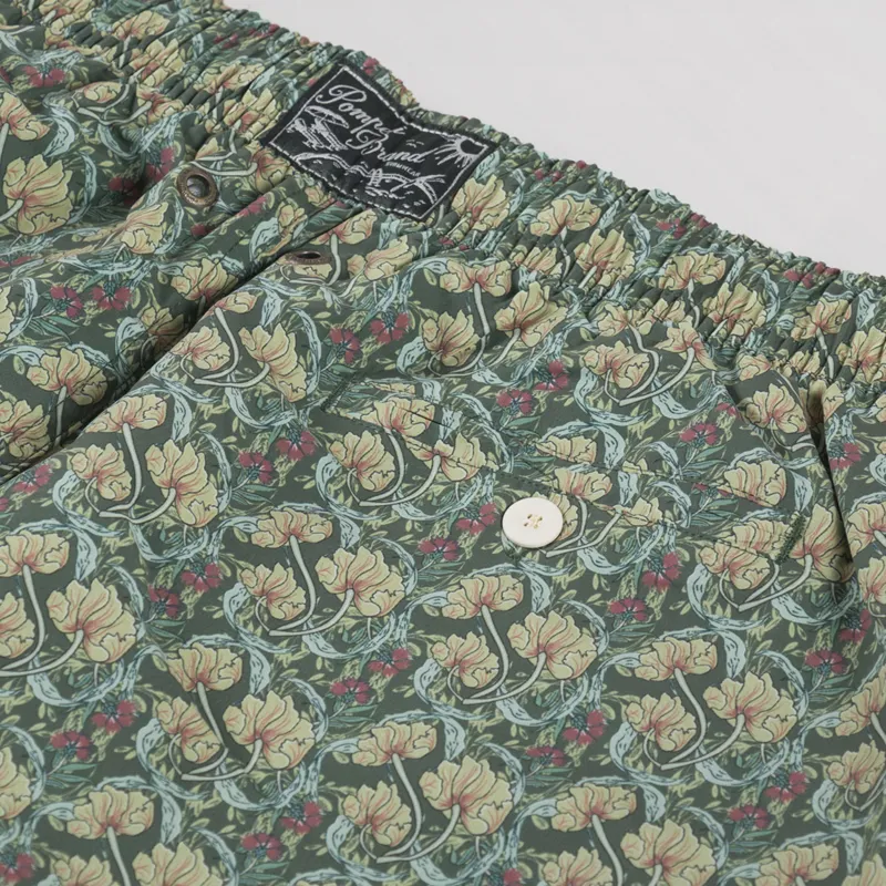 Pompeii Flower Swim Trunks Khaki-7