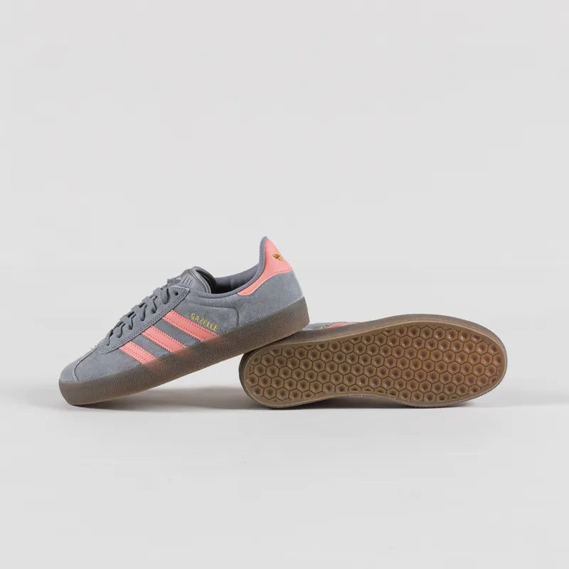 Adidas Skateboarding Gazelle ADV Shoes Grey Three Gum-3