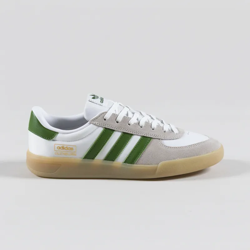 Adidas Skateboarding Glenburn Shoes White Green Gum-2