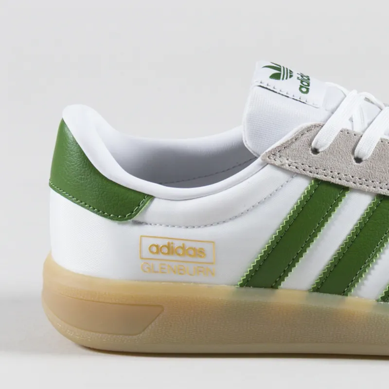 Adidas Skateboarding Glenburn Shoes White Green Gum-4