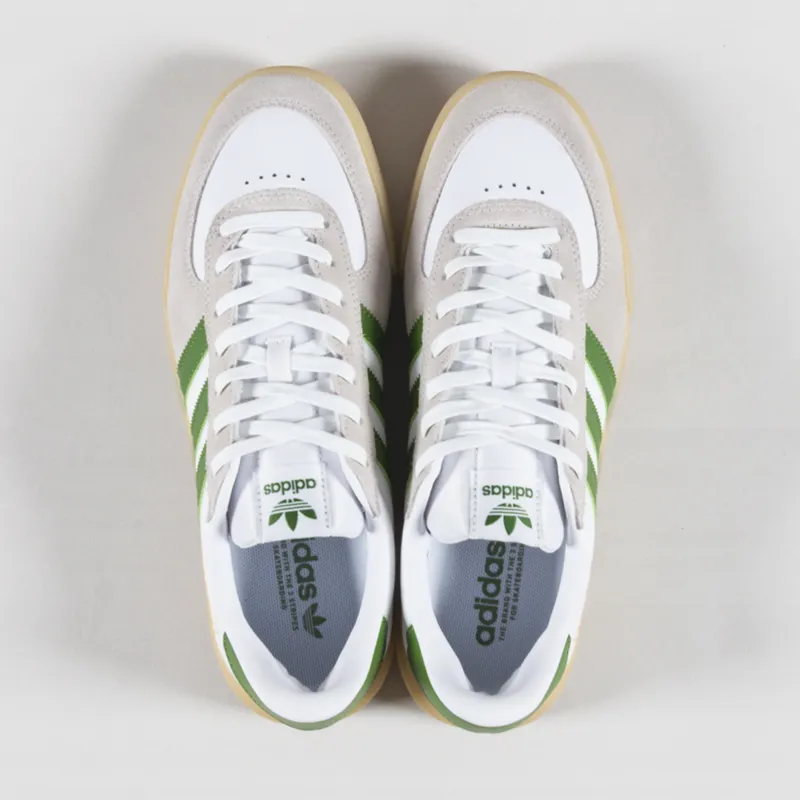 Adidas Skateboarding Glenburn Shoes White Green Gum-6