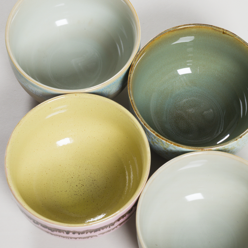 HKLIVING 70s Ceramics Noodle Bowls Dada 4 Pack-1