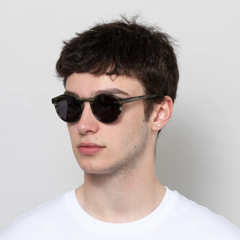 A.Kjaerbede Marvin Sunglasses Striped Horn