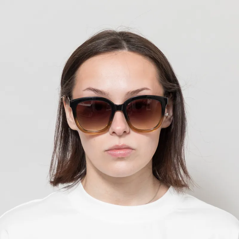 A.Kjaerbede Womens Billy Sunglasses Black Brown Transparent-1