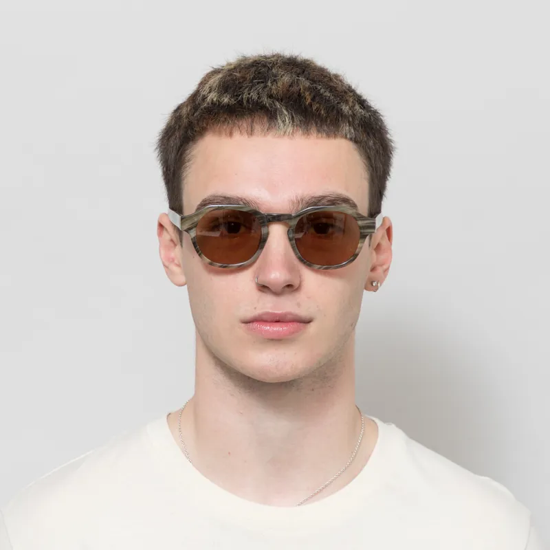 A.Kjaerbede Zan Sunglasses Striped Horn-1